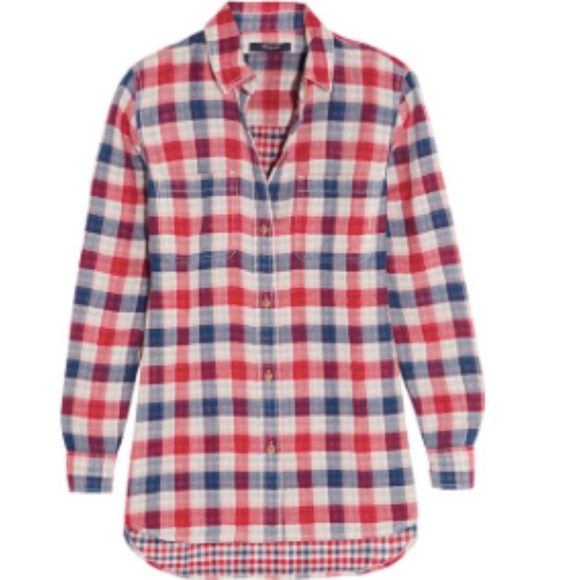 NWT MADEWELL ALTON PLAID COTTON SHIRT - Picture 1 of 2